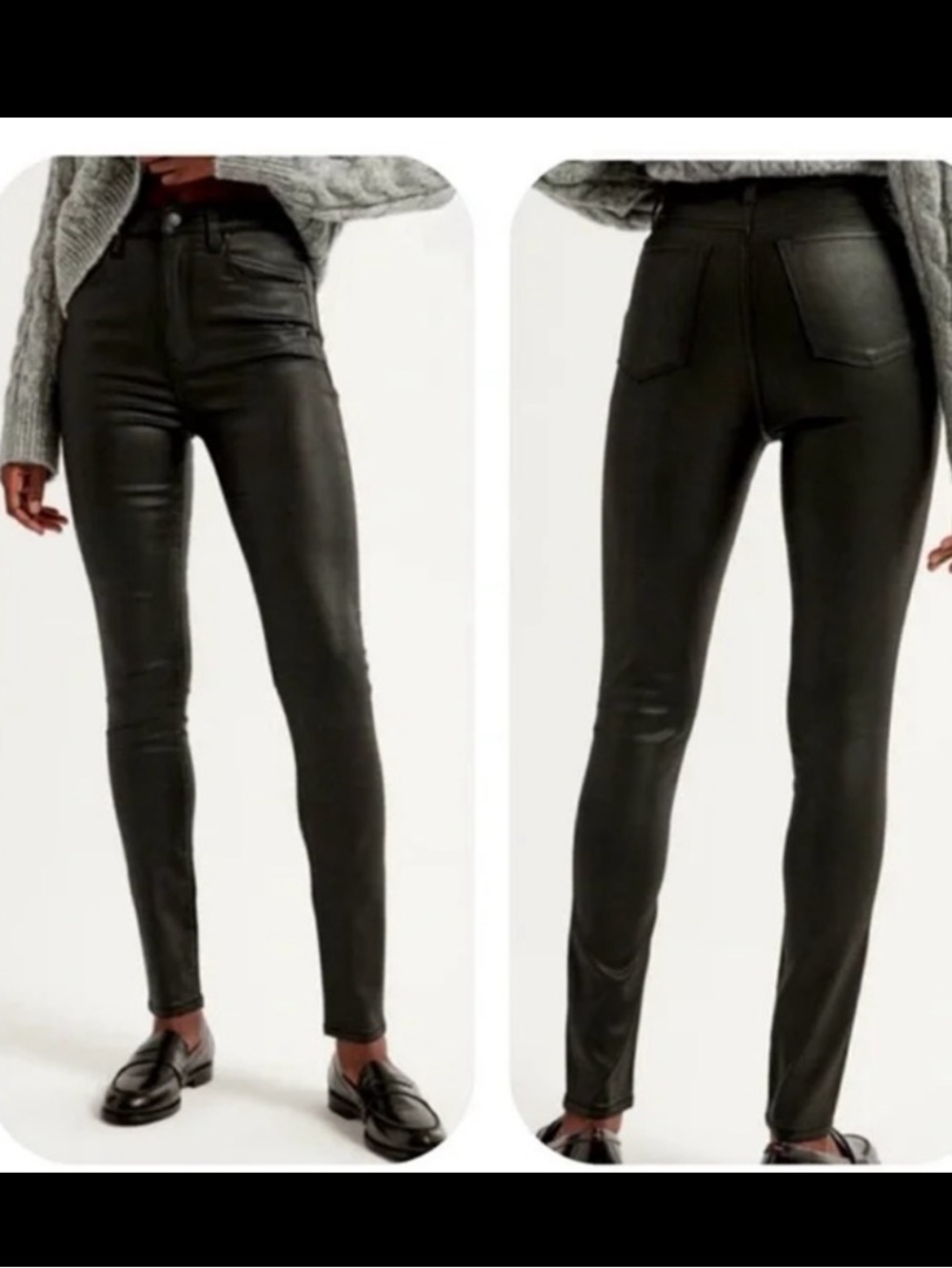 Abercrombie & Fitch coated Black Skinny Jeans